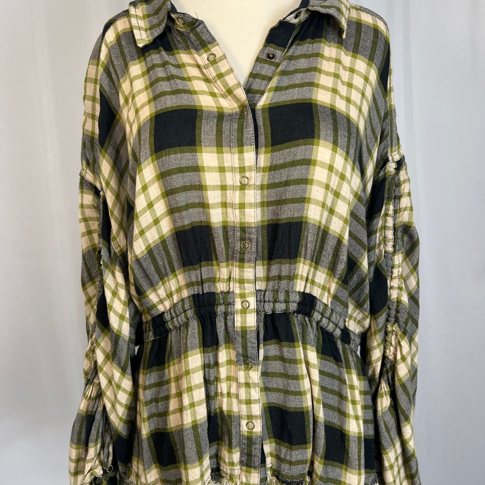 WE THE FREE Plaid Blouse
